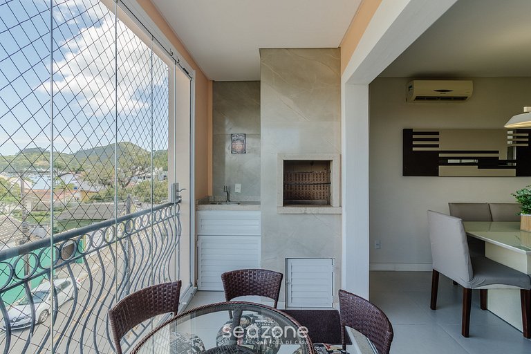 Apto c/ churrasq. e vista a 130m da Praia RSD0202