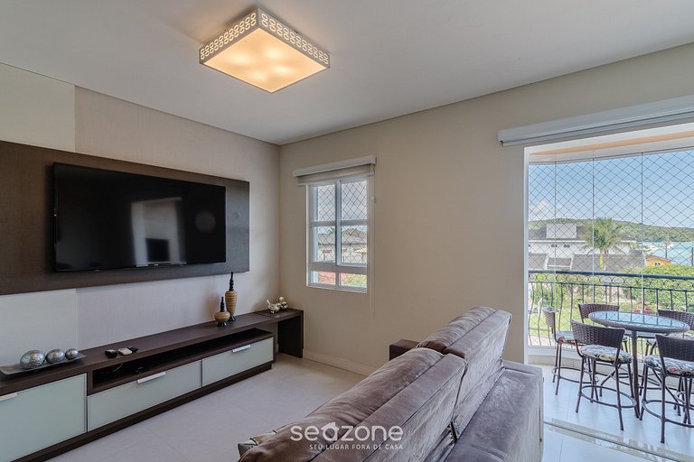 Apto c/ churrasq. e vista a 130m da Praia RSD0202