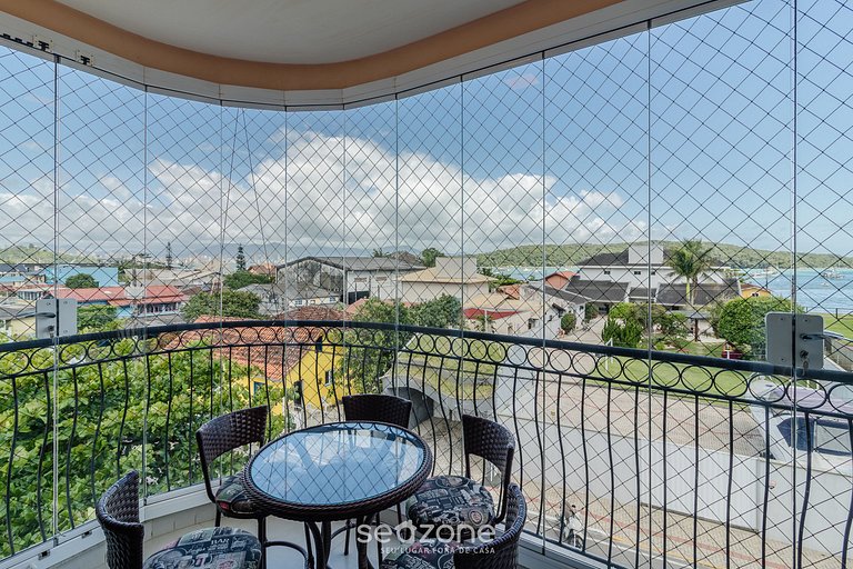 Apto c/ churrasq. e vista a 130m da Praia RSD0202