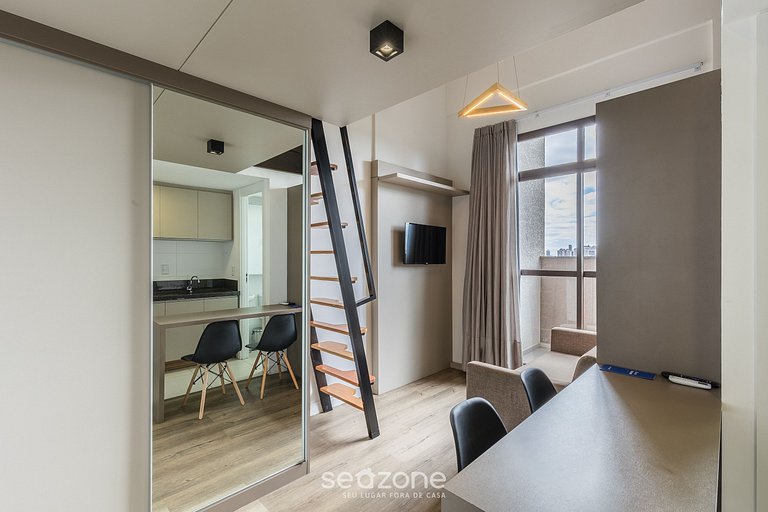 Estúdio Moderno c/ Churrasqueira e Garagem ECO1110