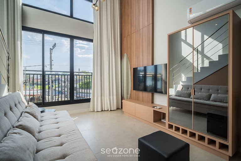 Loft Completo a 290 m da Praia CPH0202