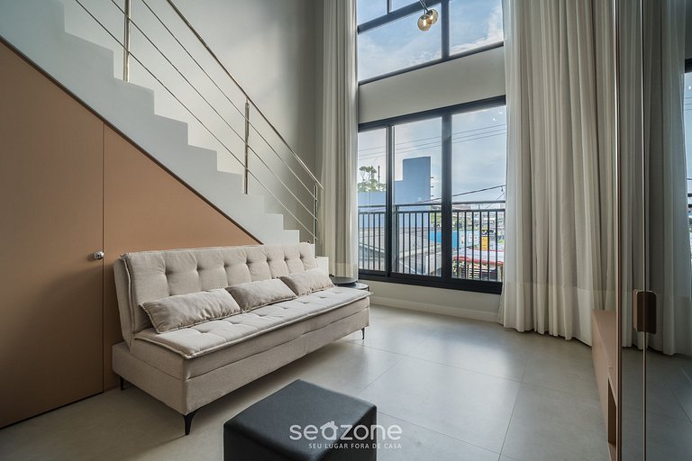 Loft Completo a 290 m da Praia CPH0202