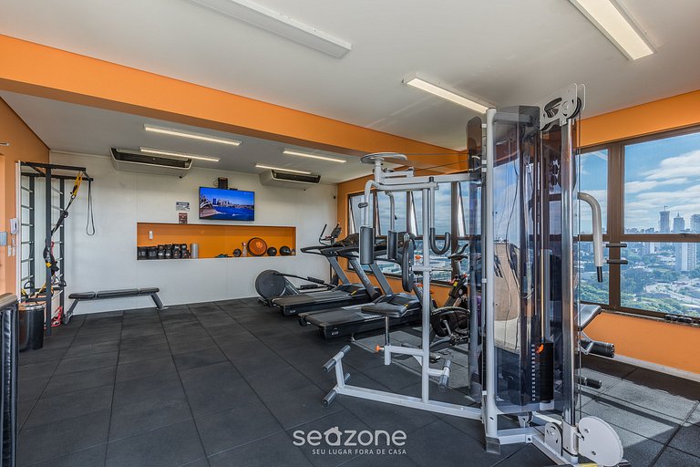 Estúdio Moderno c/ Churrasqueira e Garagem ECO1110