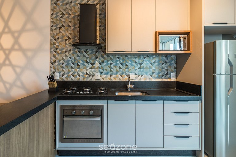 Apto c/ Churrasq. a 550 m da Praia ETP0602