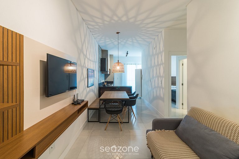 Apto c/ Churrasq. a 550 m da Praia ETP0602