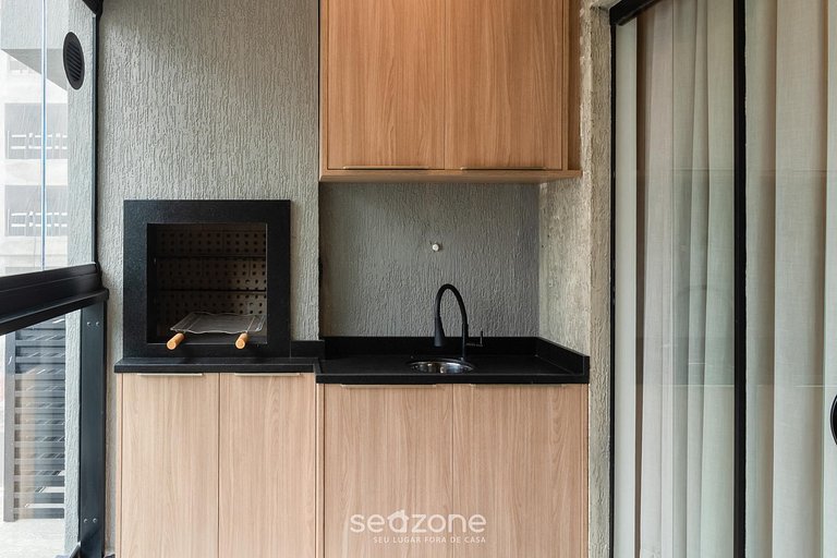 Apto c/ Varanda Gourmet próximo ao Mar OZN1004