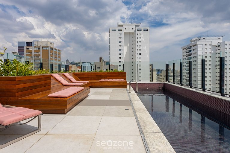 Studio em edf. c/ piscina, Jardim Paulista ONN0414