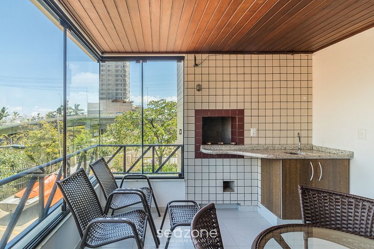 Apto c/ Churrasq. a 400 m da Praia ERR0104