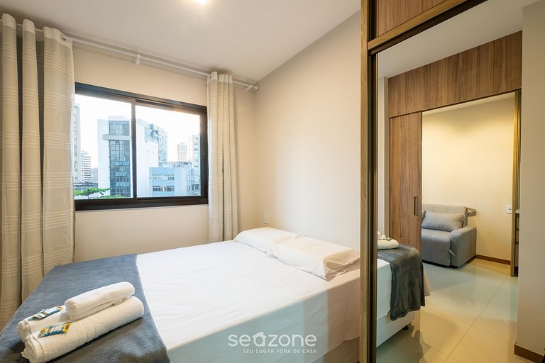 Apto 1 suíte, em prédio c/ academia HGR0609