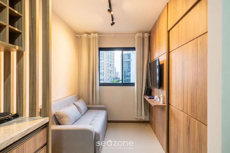 Apto c/ 1 suite, en edificio con gimnasio HGR0609