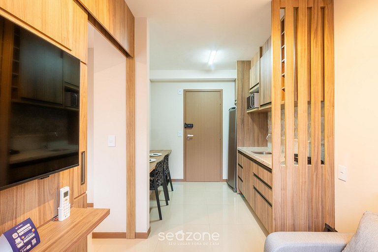 Apto c/ 1 suite, en edificio con gimnasio HGR0609