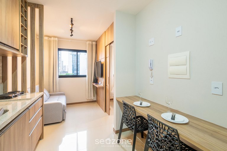 Apto c/ 1 suite, en edificio con gimnasio HGR0609