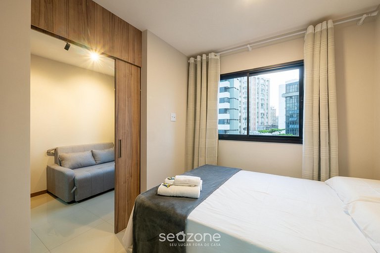 Apto 1 suíte, em prédio c/ academia HGR0609