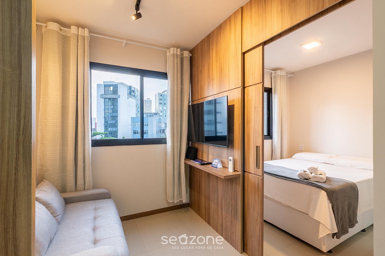 Apto 1 suíte, em prédio c/ academia HGR0609