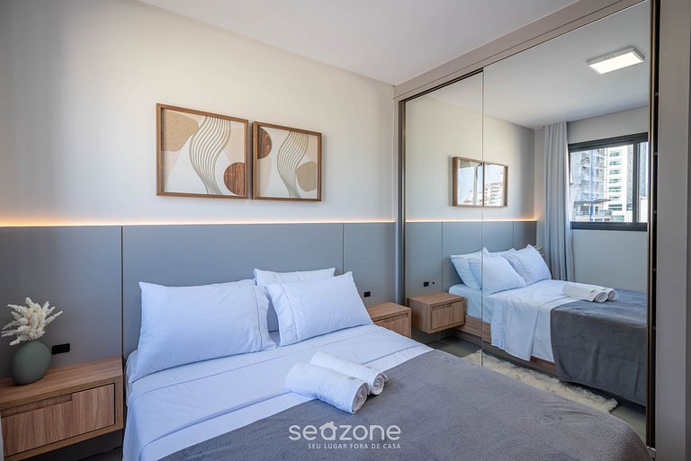 Apto c/ parrilla cerca del mar en Perequê FEL0502