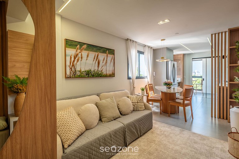 Apto c/ parrilla cerca del mar en Perequê FEL0502