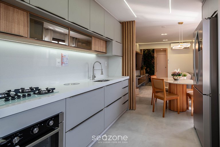 Apto c/ parrilla cerca del mar en Perequê FEL0502