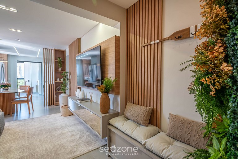 Apto c/ parrilla cerca del mar en Perequê FEL0502