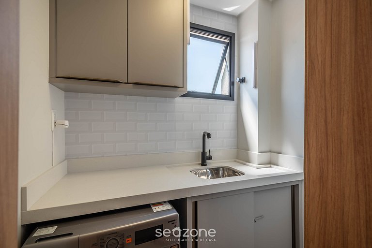 Apto c/ parrilla cerca del mar en Perequê FEL0502