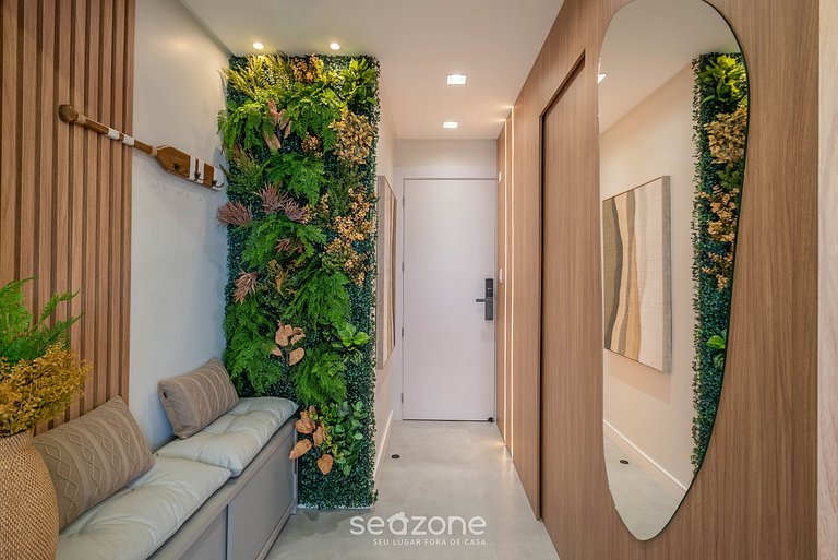 Apto c/ parrilla cerca del mar en Perequê FEL0502