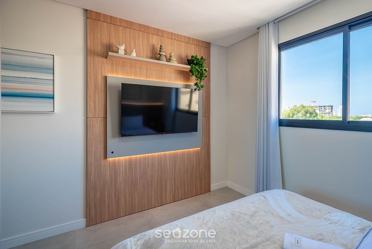 Apto c/ parrilla cerca del mar en Perequê FEL0502