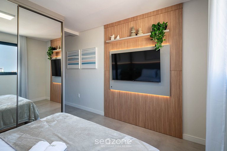 Apto c/ parrilla cerca del mar en Perequê FEL0502