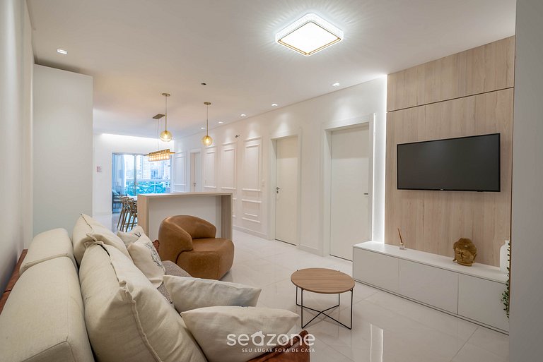 Apto c/ churrasq. a 450m do mar, Perequê SRF0601