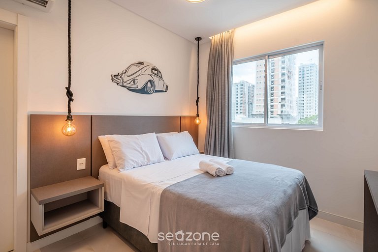 Apto c/ parrilla a 450 m del mar, Perequê SRF0601