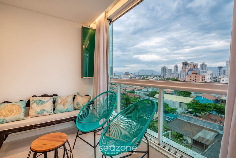 Apto c/ parrilla a 450 m del mar, Perequê SRF0601