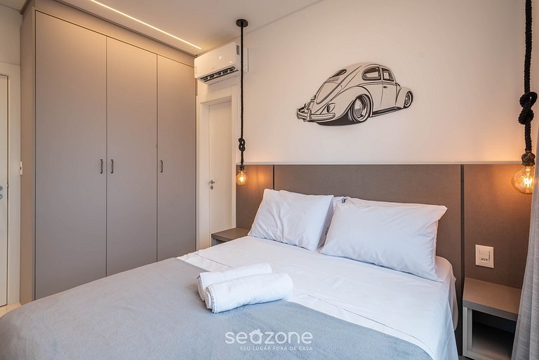 Apto c/ churrasq. a 450m do mar, Perequê SRF0601