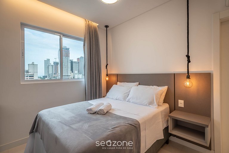 Apto c/ churrasq. a 450m do mar, Perequê SRF0601