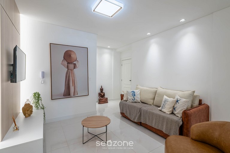 Apto c/ parrilla a 450 m del mar, Perequê SRF0601