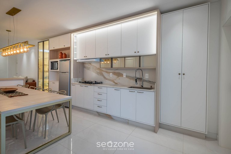 Apto c/ parrilla a 450 m del mar, Perequê SRF0601