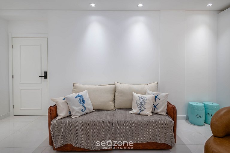 Apto c/ parrilla a 450 m del mar, Perequê SRF0601