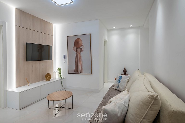 Apto c/ churrasq. a 450m do mar, Perequê SRF0601