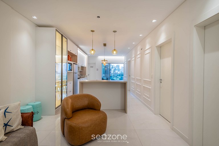 Apto c/ churrasq. a 450m do mar, Perequê SRF0601