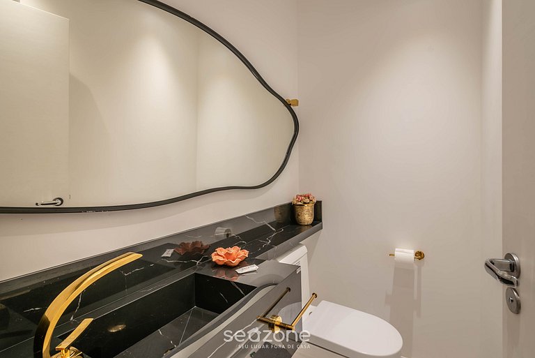 Apto c/ parrilla a 450 m del mar, Perequê SRF0601