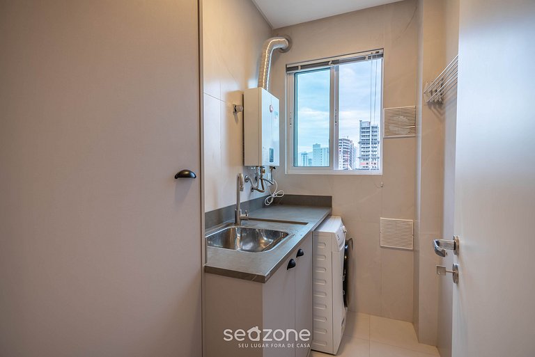 Apto c/ parrilla a 450 m del mar, Perequê SRF0601