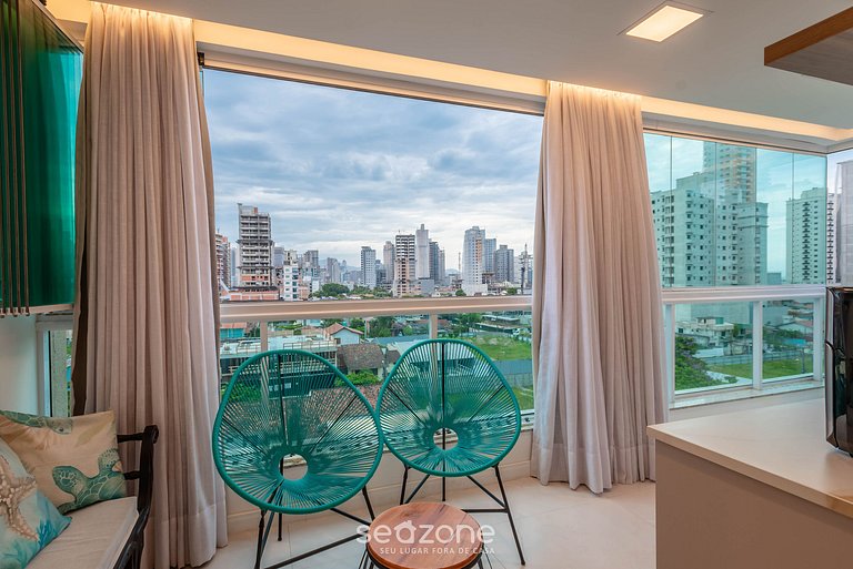 Apto c/ parrilla a 450 m del mar, Perequê SRF0601