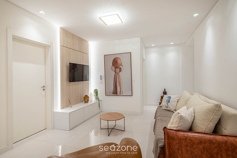 Apto c/ churrasq. a 450m do mar, Perequê SRF0601