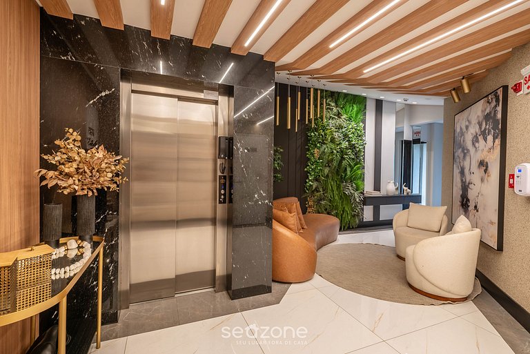 Apto c/ parrilla a 450 m del mar, Perequê SRF0601