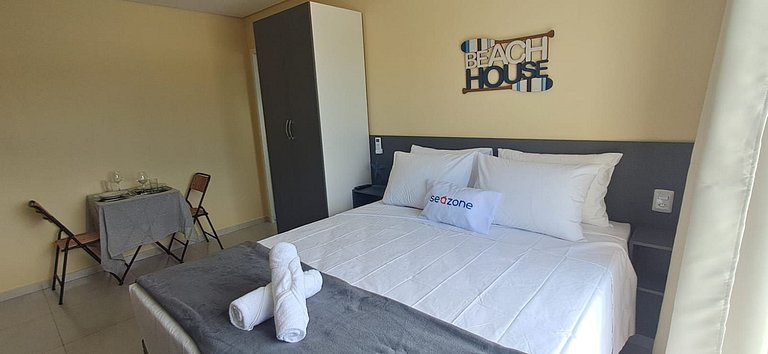 Studio c/ varanda a 10m da Praia, Campeche AAR0303