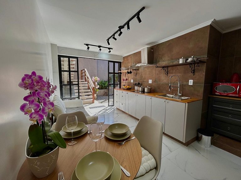 Apto c/ jacuzzi e jardim a 350m da Praia PSN002