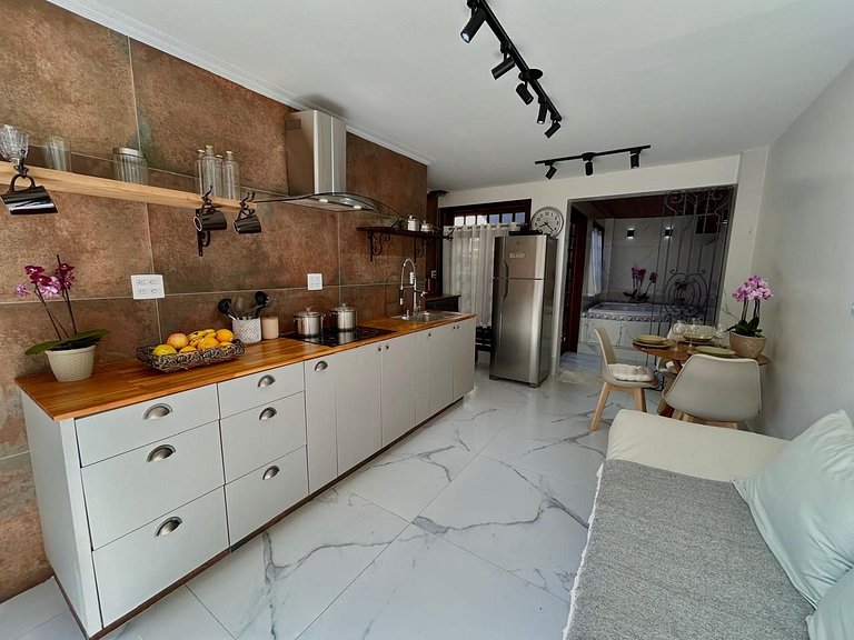 Apto c/ jacuzzi e jardim a 350m da Praia PSN002