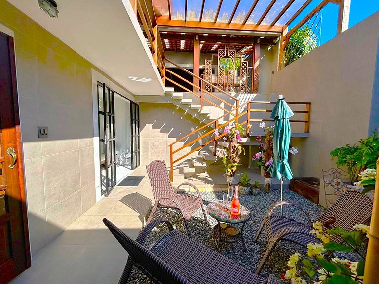 Apto c/ jacuzzi e jardim a 350m da Praia PSN002