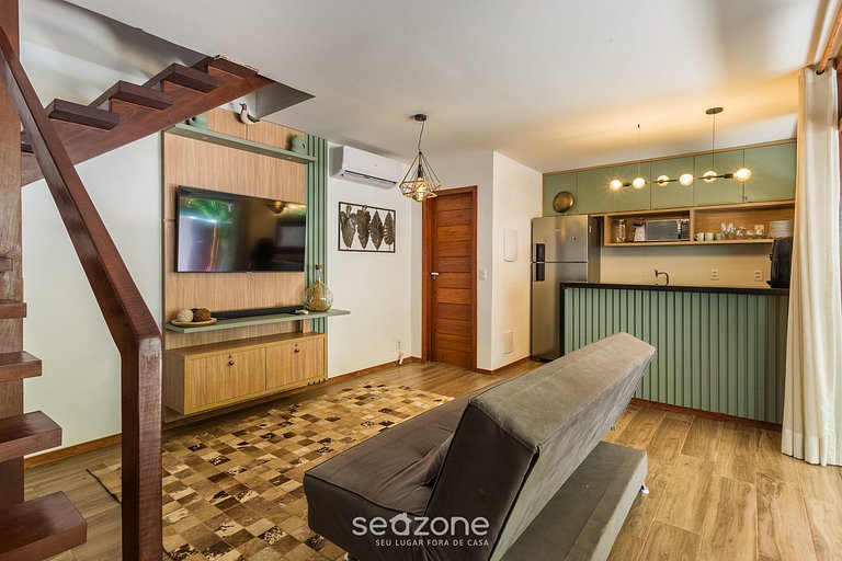 Apto c/ área gourmet e churrasq. em Maraú CVB0126