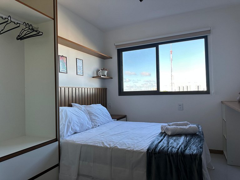 Studio en Salvador en edificio con piscina HFO0609