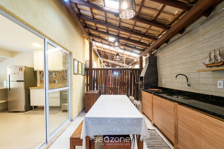 Casa em Cond. Pé na Areia Praia Itacimirim ISH0030