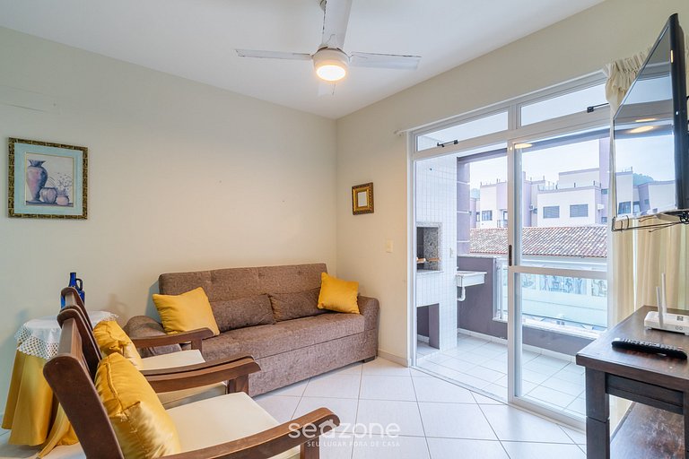 Apto c/ Churrasqueira a 190m da Praia PGA0205