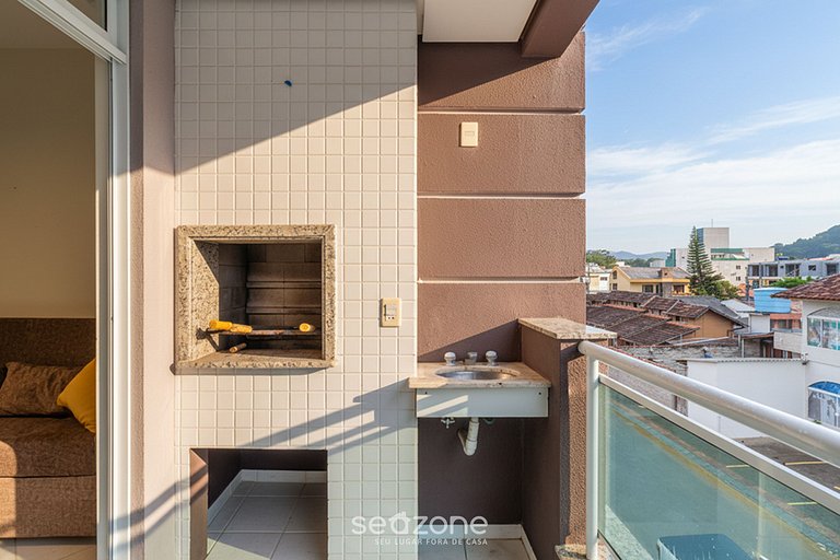 Apto c/ Churrasqueira a 190m da Praia PGA0205